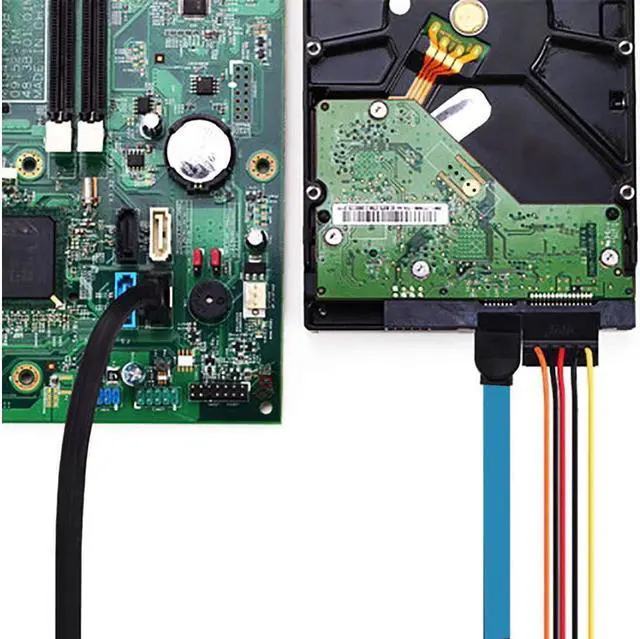 Alt view image 7 of 7 - BUCIER 12-Pack SATA III Cable,SATA III 6.0 Gbps Data Cable Straight with Locking Latch 16 Inches SATA Cable Pack for HDDSSDCD and DVD Drives Blue