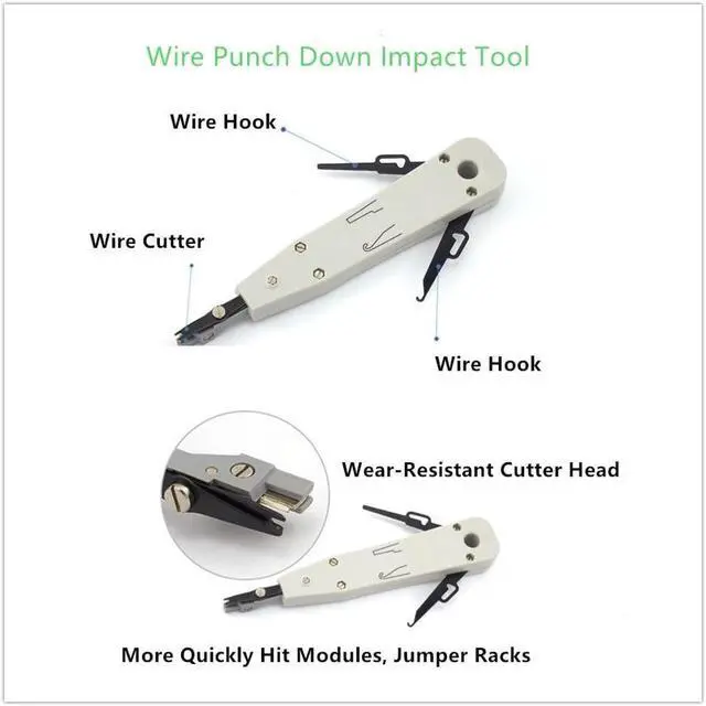 Alt view image 5 of 7 - BUCIER Network Cable Repair Maintenance Tool Kit Set 11 in 1 Portable Phone Cable Crimper 8P8C 4P4C 6P6C Connectors RJ45 RJ11 Cat5 Cat6 Cable Tester