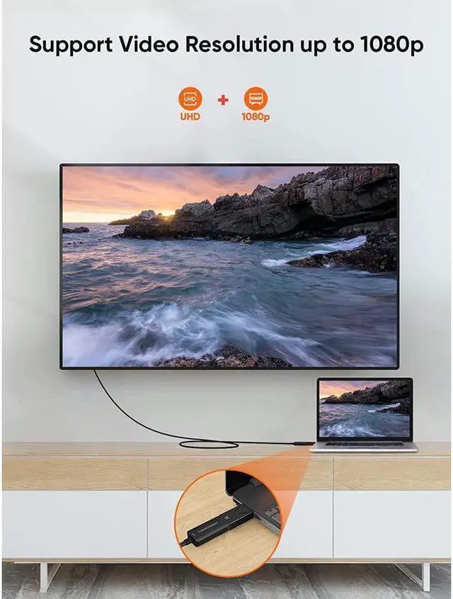 Alt view image 3 of 6 - BUCIER DP to HDMI Adapter [3-Pack], 1080P Gold Plated Displayport to HDMI Converter Male to Female 1.3V Black