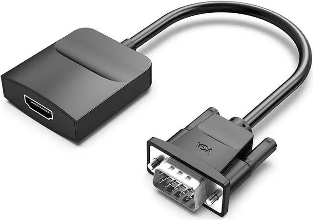 Main image of BUCIER VGA to HDMI Adapter with Audio (PC VGA Source Output to TV/Monitor with HDMI Connector)  1080P VGA to HDMI Adapter Cable for Computer Desktop Laptop PC Monitor HDTV (1.5FT/0.5M)