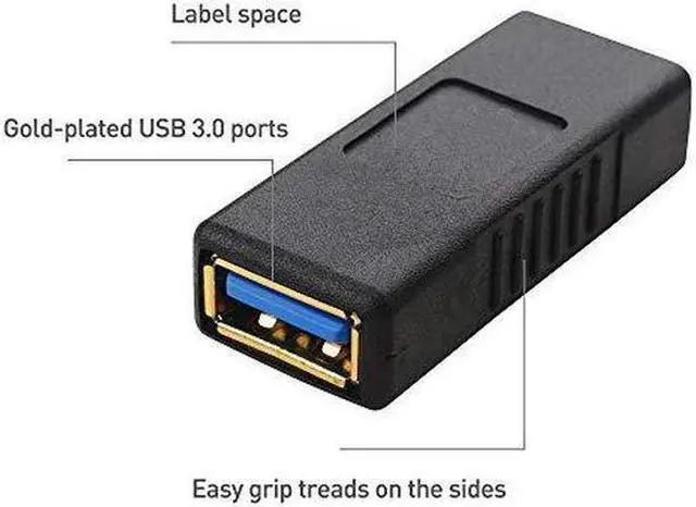 Alt view image 5 of 7 - BUCIER 2-Pack USB 3.0 Coupler USB Female to Female Adapter Gender Changer