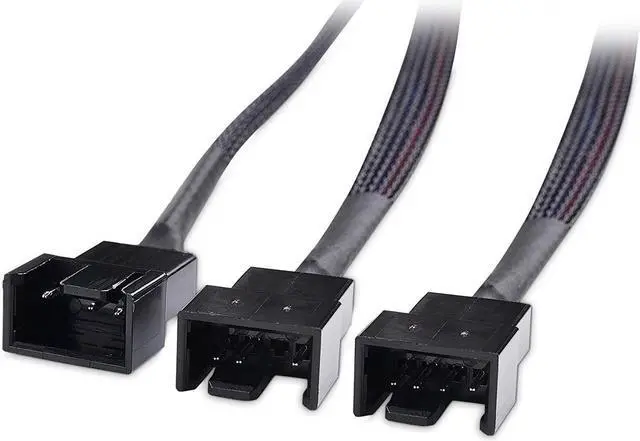 Alt view image 5 of 7 - BUCIER 2-Pack 3 Way 4 Pin PWM Fan Splitter Cable - 12 Inches & PWM 4 Pin Fan Extension Cable