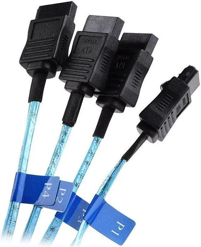 Alt view image 5 of 7 - COFIER   Internal Mini SAS to SATA Reverse Breakout Cable (SFF-8087 to SATA) 1.6 Feet