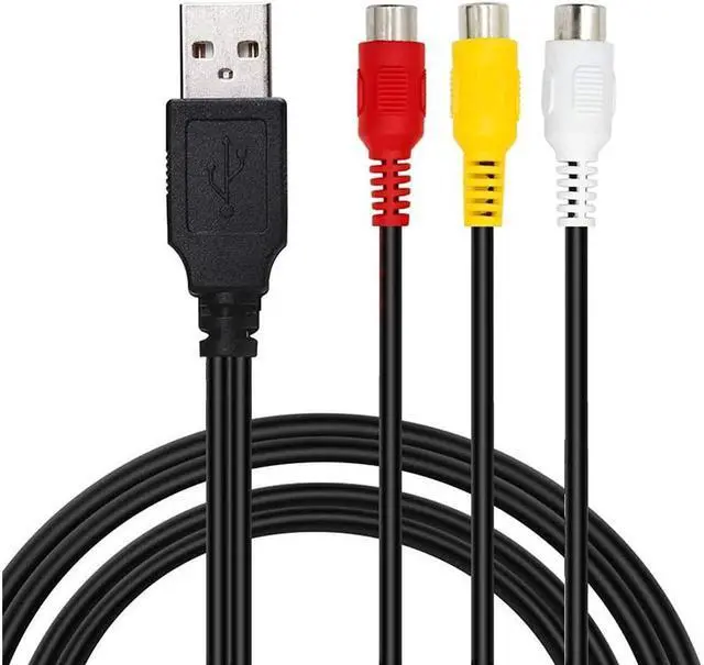 Alt view image 4 of 4 - BUCIER RCA to USB Cable, USB to 3 RCA Cable, USB A 2.0 Male to 3 RCA Female Video Audio AV Component Adapter Cable for PC,MAC,AV, HDD and DVR (USB to 3 RCA AV Input Adapter Cable 25cm/10 inch)