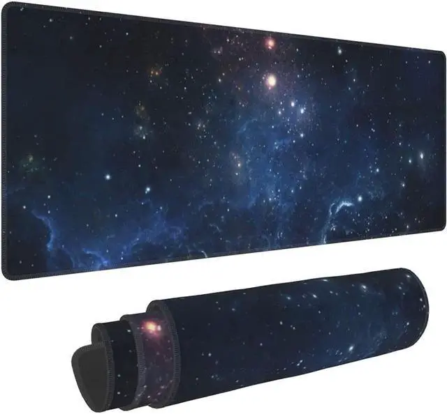 Alt view image 3 of 6 - BUCIER XXL Space Galaxy Desk Mouse Pad Large Gaming Keyboard Mat Cool Extended Laptop Mouse Pad for Office Company 31.5 X 11.8 Inch