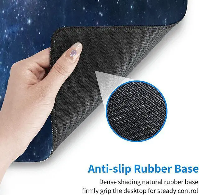 Alt view image 5 of 6 - BUCIER XXL Space Galaxy Desk Mouse Pad Large Gaming Keyboard Mat Cool Extended Laptop Mouse Pad for Office Company 31.5 X 11.8 Inch