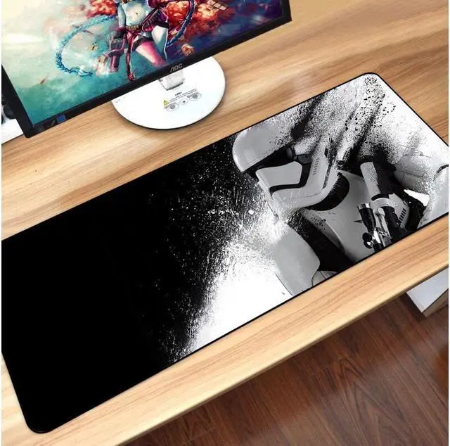 Alt view image 2 of 5 - BUCIER 80x30cm Star Wars Gaming Mouse Pad XXL Computer Mousepad Large XL Rubber Desk Keyboard Mouse Pad Mat Gamer for Call of Duty 3 Gaming Mouse Pad