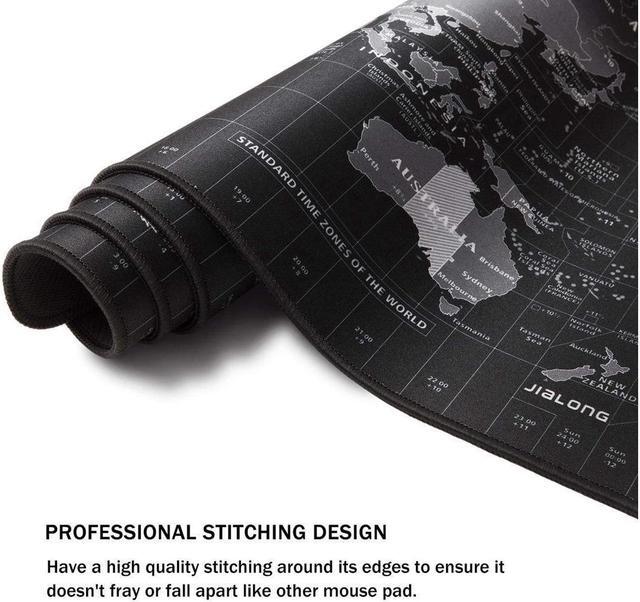 Alt view image 6 of 6 - BUCIER Extended Big Mouse Pad Gaming ,Large Desk Pad World Map , XXXL Desk Mat Game Mousepad, L 35.43 in * W 15.75 in Computer Desk Pad with Non-Slip Rubber Base,Desk Matt for Desktop