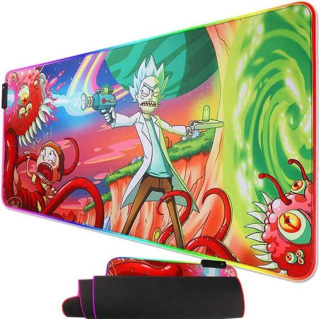 Main image of BUCIER RGB Gaming Mouse Pad Large - Soft RGB Mouse Mat Oversize Glowing Led Extended Mousepad USB Powered Computer Keyboard Mouse Pad Lighted PC Gaming Mouse mat with Non-Slip Rubber Base 90×40CM