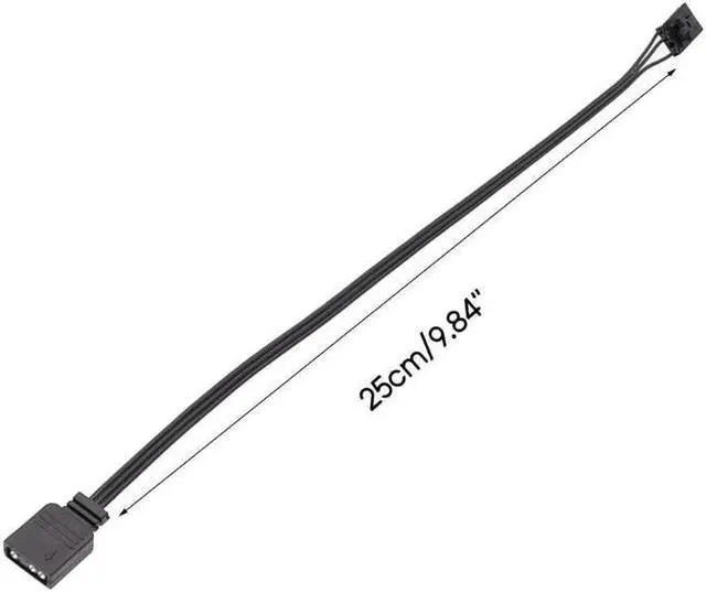 Alt view image 6 of 6 - BUCIER for C-orsair-RGB To Standard ARGB 4-Pin 5V Adapter Connector RGB Cable 25cm Extension Cord