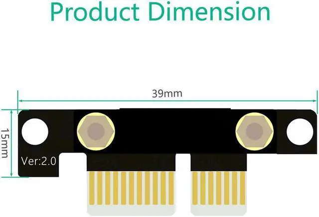 Alt view image 7 of 7 - BUCIER Pci-e Extension Cable PCI-e riser Pci Express x1 Extension Cable with Gold-Plated Connector ,PCI-e PCI Express 36PIN 1X Expander Extension(180 Degree 20cm Extension Cord)
