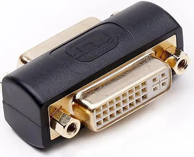 Alt view image 3 of 3 - BUCIER Coupler Female to Female Gender Changer Bulkhead Mount Adapter Black Gold Plated