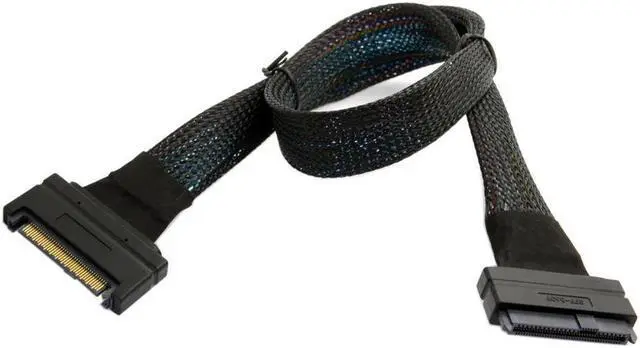 Main image of BUCIER 50cm U.2 U2 SFF-8639 NVME PCIe SSD Cable Male to Female 68pin Extension Cable