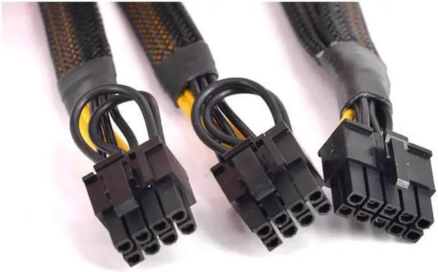 Alt view image 2 of 3 - BUCIER For HP ProLiant DL380 G6 G7 PCI-e Graphics Card Power Supply Cable 10 Pin to Dual 6+2 Pin 8 Pin Sleeve Flat cable