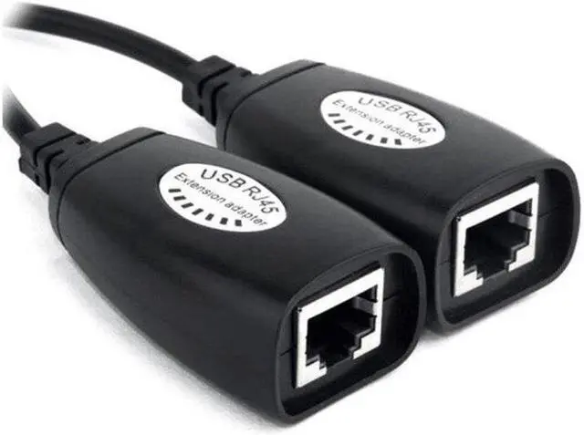 Alt view image 4 of 4 - BUCIER USB 2.0 Extension Extender Adapter male & Female Up To 150ft Using CAT5/CAT5E/6 RJ45 Lan Network Ethernet Repeater Cable