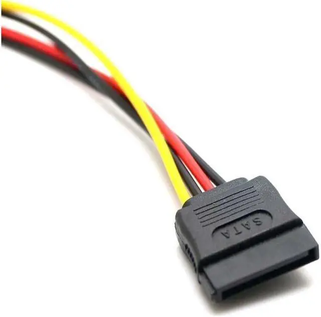 Alt view image 5 of 5 - BUCIER 4Pin FDD Floppy Female to 15Pin SATA Female Adapter Converter Power Leads Cable Cord 18AWG Wire for ITX PC
