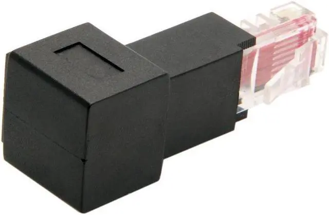 Alt view image 2 of 3 - BUCIER Up Angled 90 Degree 8P8C FTP STP UTP Cat 5e Male to Female Lan Ethernet Network Extension Adapter
