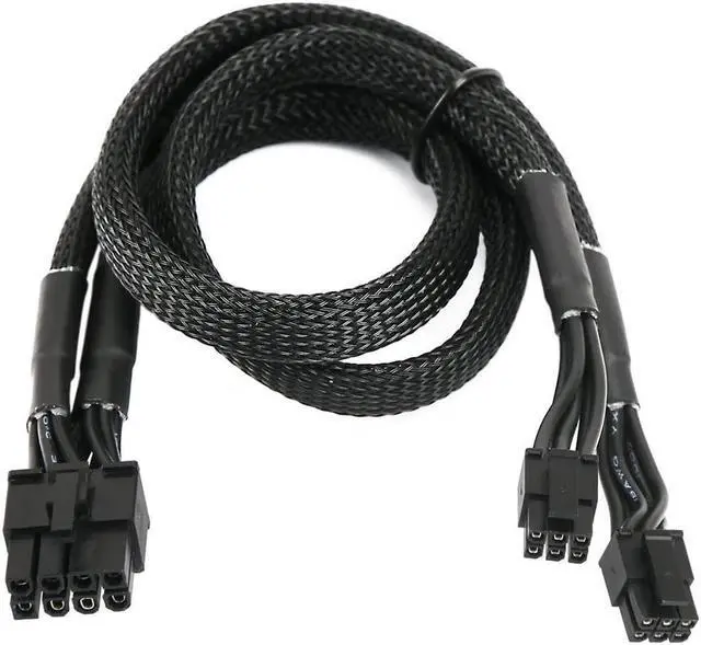 Main image of BUCIER Dual Mini 6 Pin to 8 Pin PCI Express Video Card Power Adapter Braided Sleeved Cable for Mac Pro Tower/Power Mac G5 15-inches(2Pack)