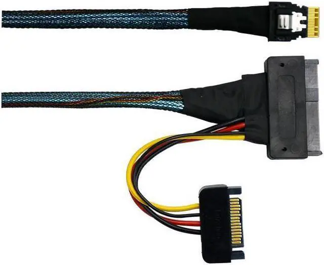 Alt view image 4 of 5 - BUCIER SFF-8654 4i to SFF-8639 U.2 Cable-70cm