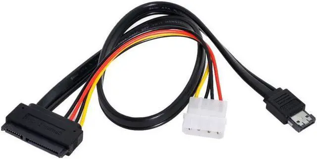 Alt view image 3 of 3 - BUCIER Power eSATA Combo to SATA 22Pin IDE 5V 12V for 3 5" 2 5" Hard Disk Cable 50cm