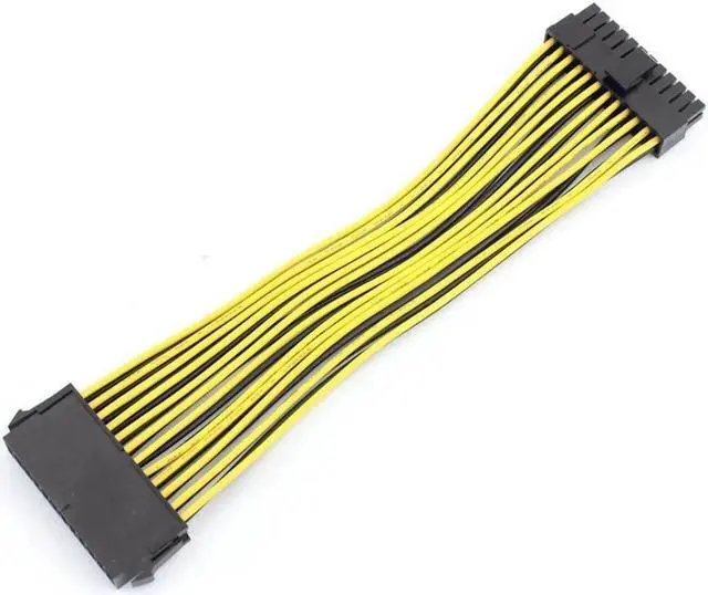 Main image of BUCIER 20cm 24Pin Power Supply Cable 20+4Pin Motherboard Adapter Extension Cables Cord Extended Line 18AWG for BTC RIG Miner Mining