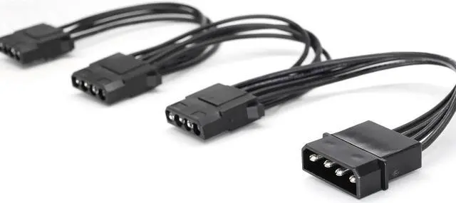 Alt view image 2 of 5 - BUCIER Molex Splitter 4 Pin IDE Power Supply Extension Cable 1 to 3 Y Splitter 6.7 inch