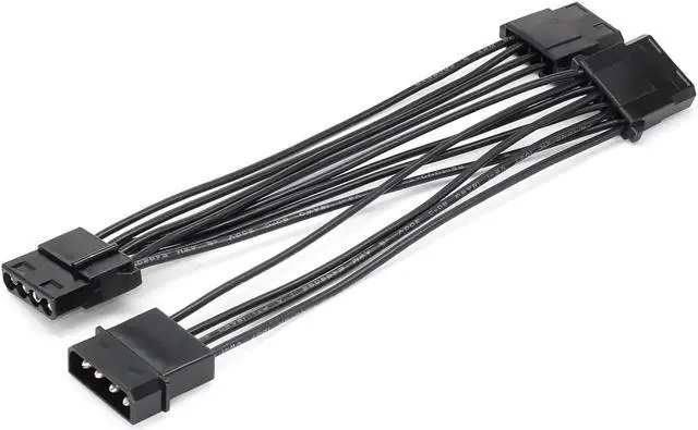 Alt view image 3 of 5 - BUCIER Molex Splitter 4 Pin IDE Power Supply Extension Cable 1 to 3 Y Splitter 6.7 inch