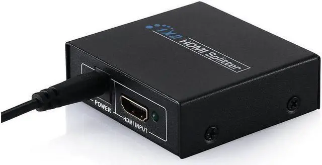 Alt view image 4 of 5 - BUCIER HDMI 1 in 2 out 1080p 4K 1x2 HDCP Stripper 3D Splitter Power Signal Amplifier