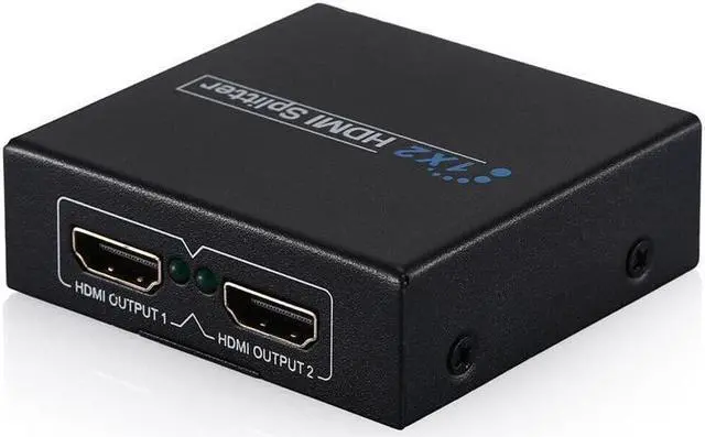Alt view image 3 of 5 - BUCIER HDMI 1 in 2 out 1080p 4K 1x2 HDCP Stripper 3D Splitter Power Signal Amplifier