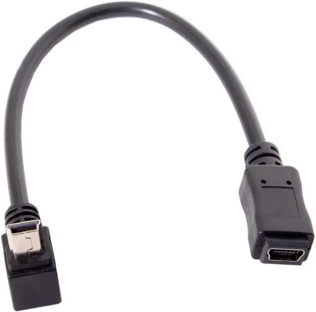Alt view image 2 of 5 - BUCIER 2pcs GPS Mini USB 5P 90 Degree Up Down Angled Male to Mini USB 5Pin Female Extension Cable