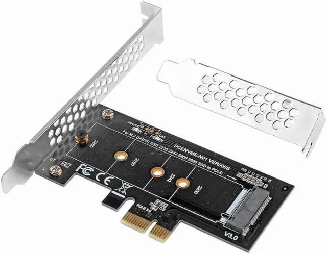 Alt view image 4 of 4 - BUCIER M.2 NVME Adapter M.2 SSD to PCIE 3.0 X1 Expansion Card Converter Riser Card M Key Connector for M2 NGFF NVMe SSD hard drive