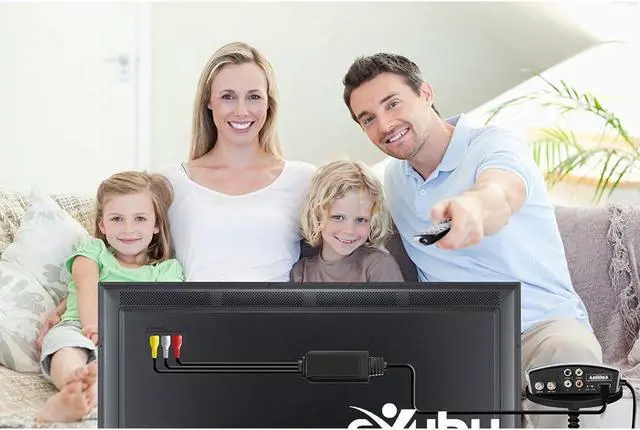 Alt view image 2 of 6 - BUCIER HDMI to RCA Cable - Hassle Free - Converts Digital HDMI signal to Analog RCA/AV - Works w/ TV/HDTV/XBOX 360/PC/DVD & More - All-In-One Converter Cable Saves You Money - HDMI to AV Converter