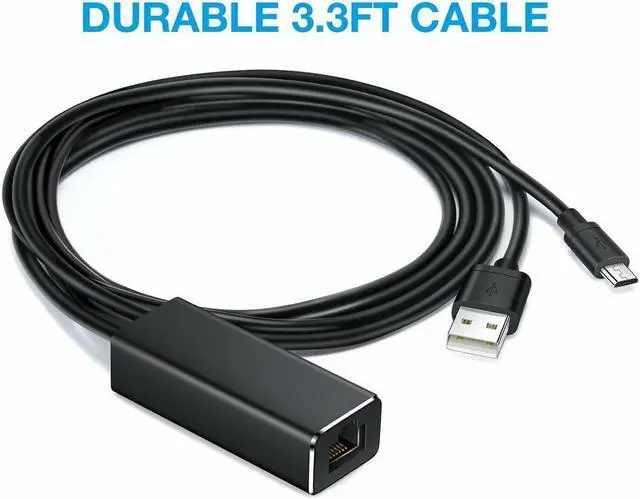 Alt view image 7 of 7 - BUCIER Micro USB to 100Mb Ethernet 10/100 RJ45 Network LAN Adapter For Nintendo Switch