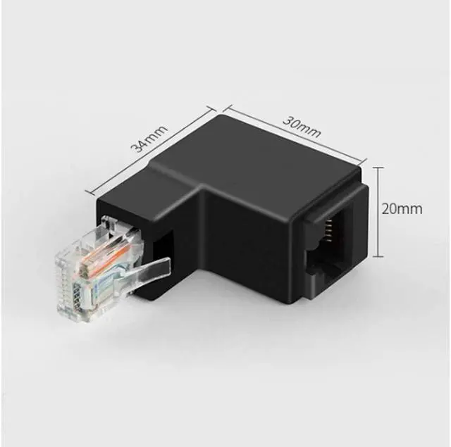 Alt view image 7 of 7 - BUCIER Ethernet Adapter, Cat5e/Cat6 Up Angle Ethernet Adapter, 90 Degree and 270 Degree RJ45/ 8P8C Ethernet Female to RJ45/ 8P8C Male Adapter