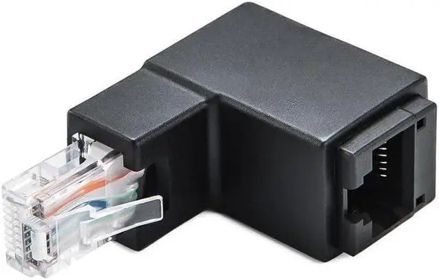 Alt view image 2 of 7 - BUCIER Ethernet Adapter, Cat5e/Cat6 Up Angle Ethernet Adapter, 90 Degree and 270 Degree RJ45/ 8P8C Ethernet Female to RJ45/ 8P8C Male Adapter