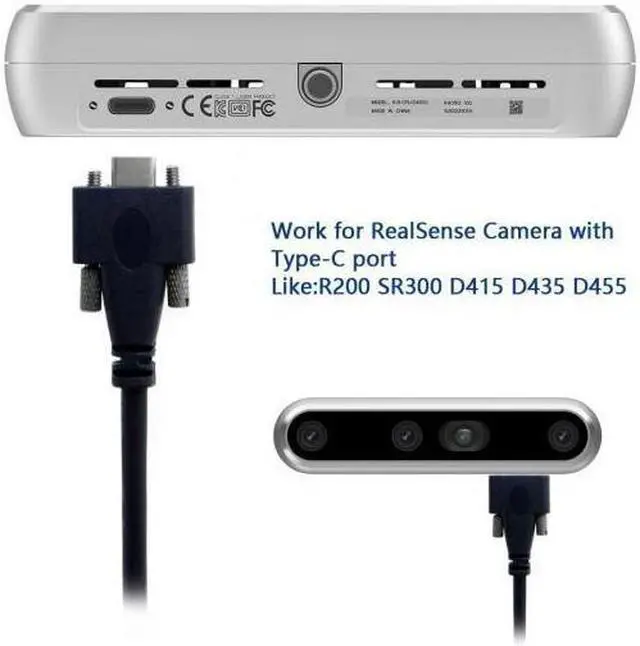 Alt view image 6 of 7 - BUCIER USB 3.1 Type-C Dual M2 Screws Locking to Locking USB-C 10Gbps Data Cable Panel Mount Type
