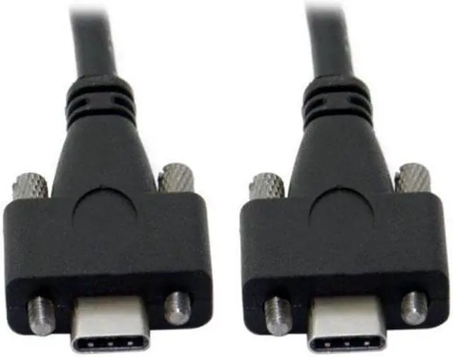 Alt view image 3 of 7 - BUCIER USB 3.1 Type-C Dual M2 Screws Locking to Locking USB-C 10Gbps Data Cable Panel Mount Type 6.6 ft.