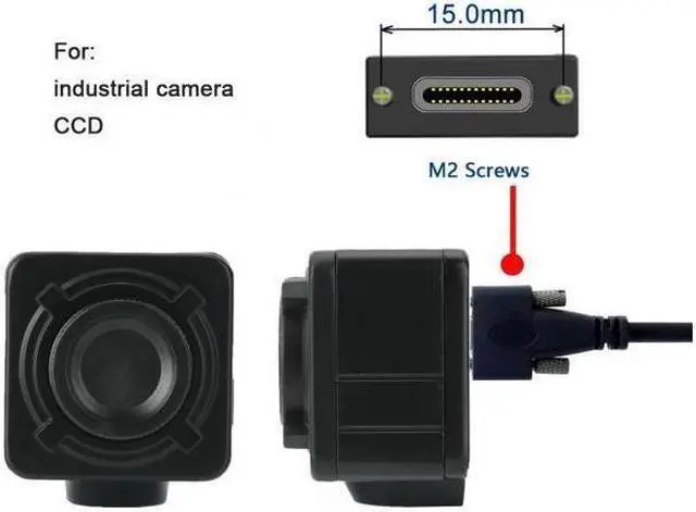 Alt view image 7 of 7 - BUCIER USB 3.1 Type-C Dual M2 Screws Locking to Locking USB-C 10Gbps Data Cable Panel Mount Type 6.6 ft.