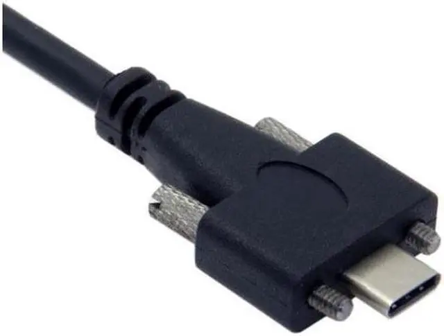 Alt view image 4 of 7 - BUCIER USB 3.1 Type-C Dual M2 Screws Locking to Locking USB-C 10Gbps Data Cable Panel Mount Type 6.6 ft.