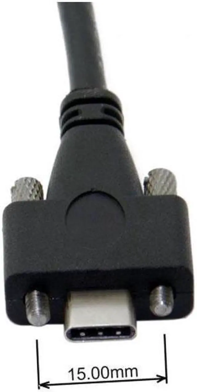 Alt view image 2 of 7 - BUCIER USB 3.1 Type-C Dual M2 Screws Locking to Locking USB-C 10Gbps Data Cable Panel Mount Type 6.6 ft.