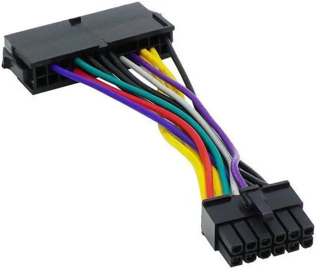 Alt view image 4 of 4 - BUCIER 14cm 24Pin To 12Pin Power Cable ATX 24-Pin Female To 12-Pin Male PSU Converter Adapter For  Q87H3 18AWG Computer Accessories