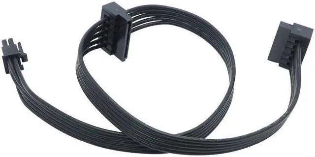 Alt view image 3 of 5 - BUCIER Small 6Pin to Dual SATA SSD Power Supply Cable MINI 6Pin Turn 2 x SATA Hard Drive Power Cord For D.ell Main Board Interface