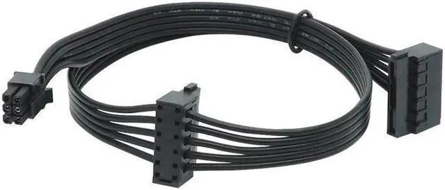 Alt view image 2 of 5 - BUCIER Small 6Pin to Dual SATA SSD Power Supply Cable MINI 6Pin Turn 2 x SATA Hard Drive Power Cord For D.ell Main Board Interface