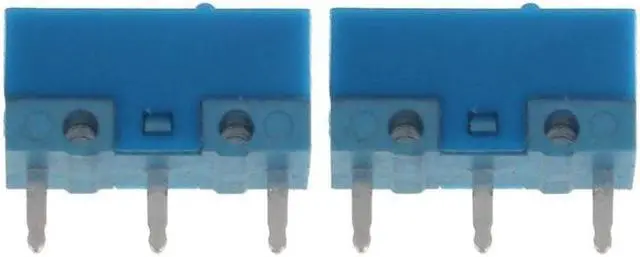 Main image of BUCIER 2Pcs Blue Dot Blue Shell 0.74N Mouse Micro Switch Gold Alloy Contacts 50 Millions Lifetime