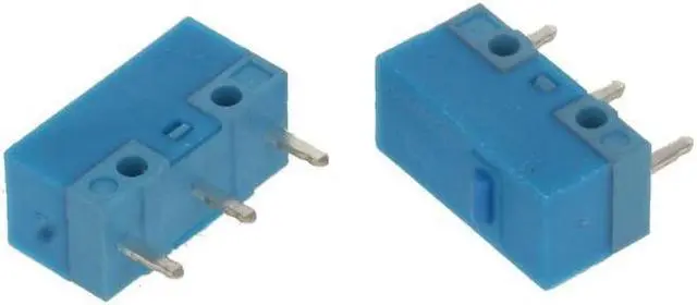 Alt view image 3 of 5 - BUCIER 2Pcs Blue Dot Blue Shell 0.74N Mouse Micro Switch Gold Alloy Contacts 50 Millions Lifetime