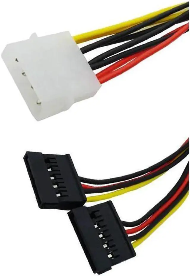 Alt view image 3 of 6 - BUCIER 4Pin IDE Molex To 2 Serial ATA SATA Y Splitter Hard Drive Power Supply Cable for Adding SATA Drives for Bitcoin Miner Mining(1 pcs)