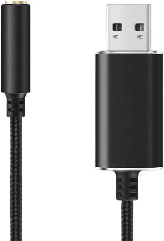 Alt view image 2 of 7 - BUCIER USB to Audio Jack, USB to Audio Adapter 3.5mm to USB, External Stereo Sound Card for Headset/Microphone/Laptop/PC Wuwai
