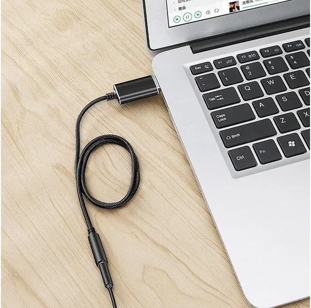 Alt view image 3 of 7 - BUCIER USB to Audio Jack, USB to Audio Adapter 3.5mm to USB, External Stereo Sound Card for Headset/Microphone/Laptop/PC Wuwai