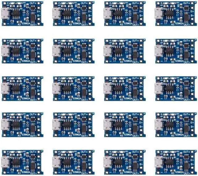 Main image of BUCIER 20PCS 18650 Lithium Protection Board TP4056 Charging Board Overcharge and Overdischarge Protection