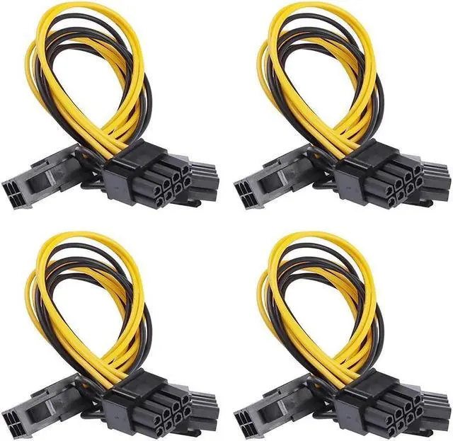 Main image of BUCIER 6 Pin PCIe - 2 x PCIe 8 (6+2) Pin 6PIN to Dual 8PIN Graphics Card PCI-e Express VGA Splitter Power Extension Cable (4 Pieces)